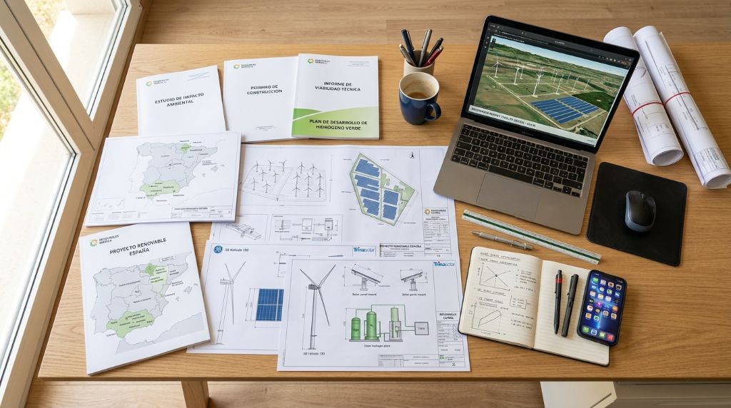 Project development documentation and planning materials for renewable energy infrastructure