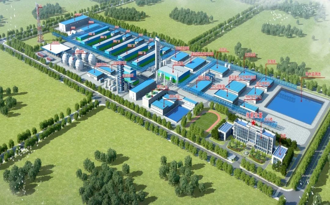 Green ammonia production facility in a rural renewable energy landscape